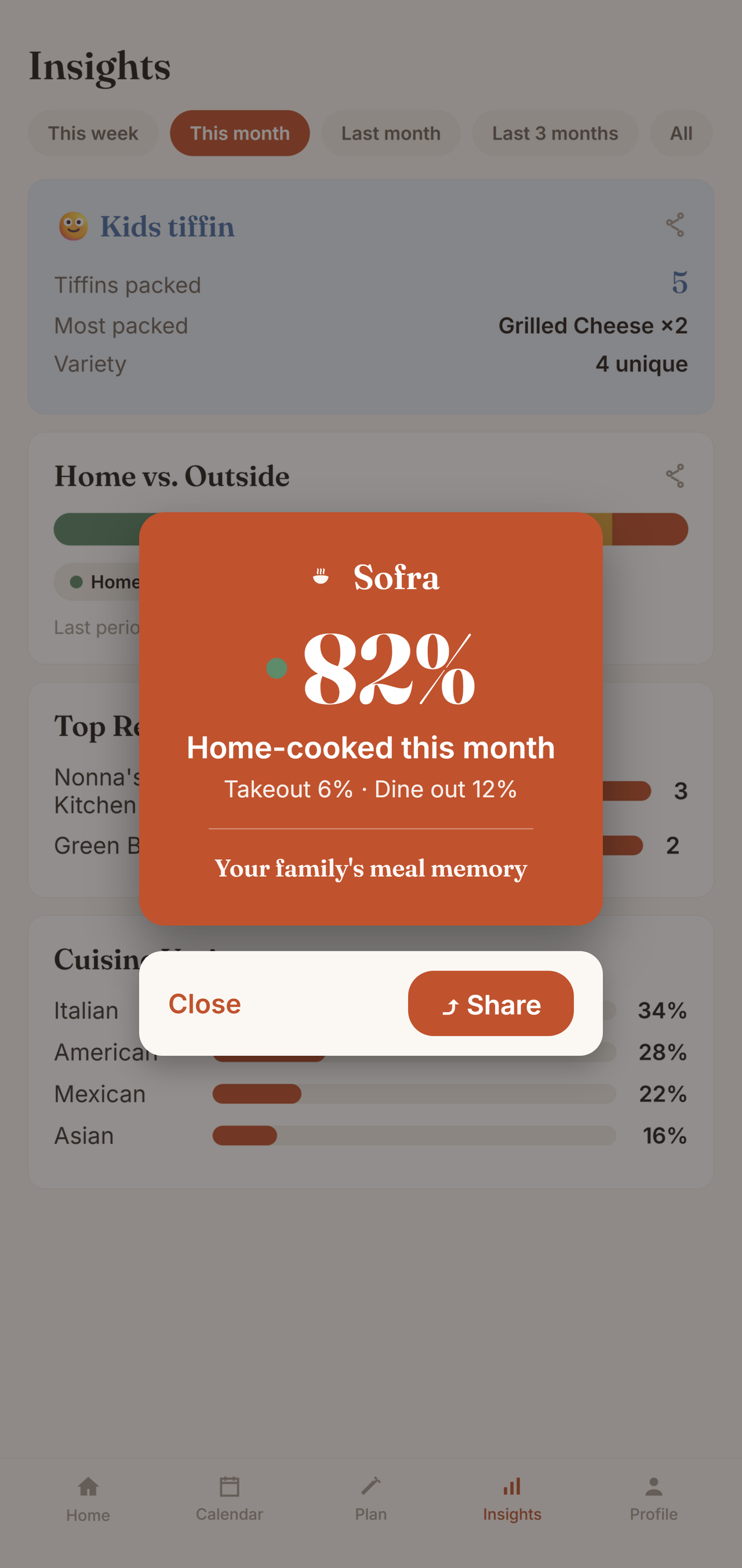 Share a branded stat card